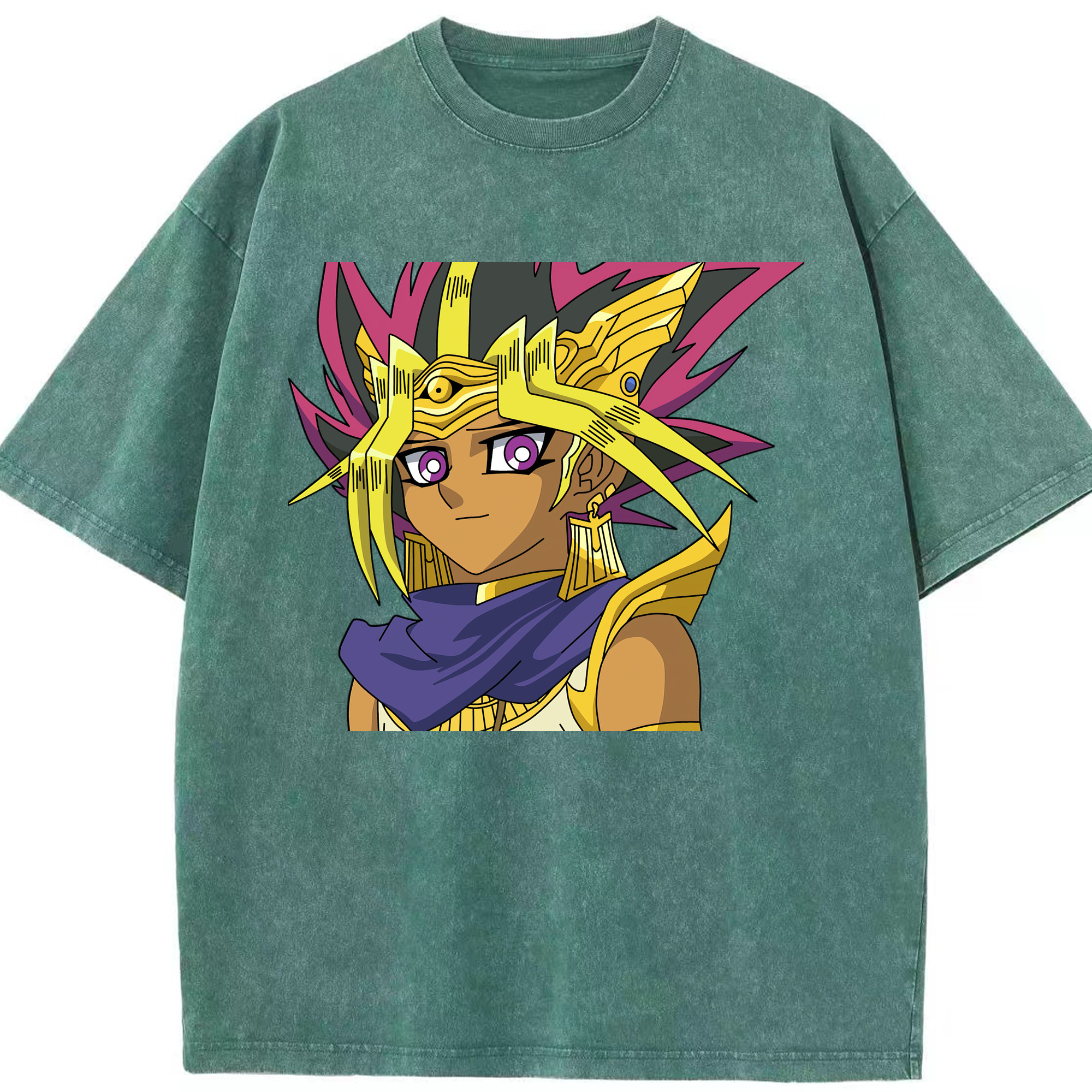 （画像用） 遊☆戯☆王 Yu-Gi-Oh! 綿100% ヴィンテージ風 半袖Tシャツ（フロントプリント）